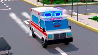 3D Çizgi Film – Ambulans, Kamyon ve Yarış Arabası – Akıllı Arabalar