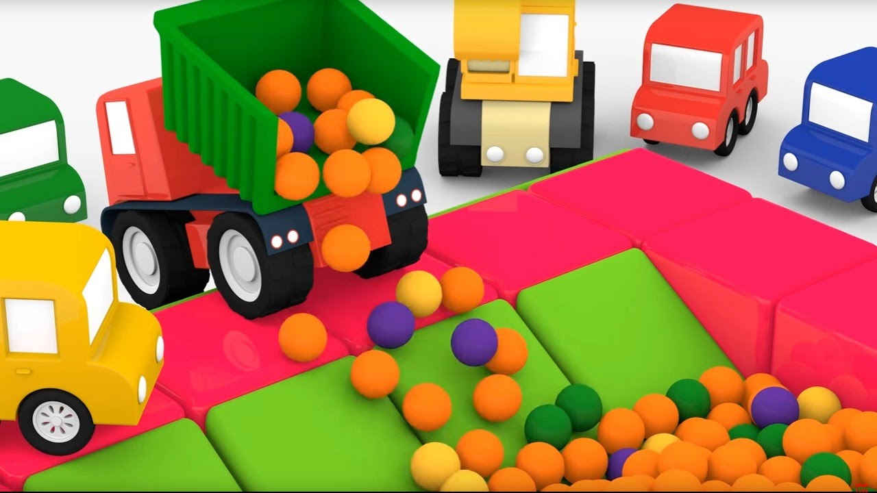 Dört Küçük Araba Top Havuzunda