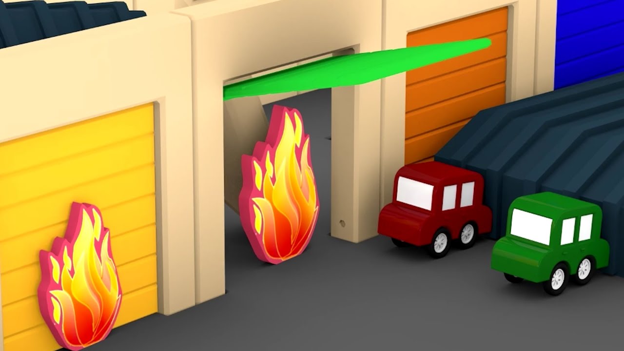 Dört Araba Yangın Söndürüyor